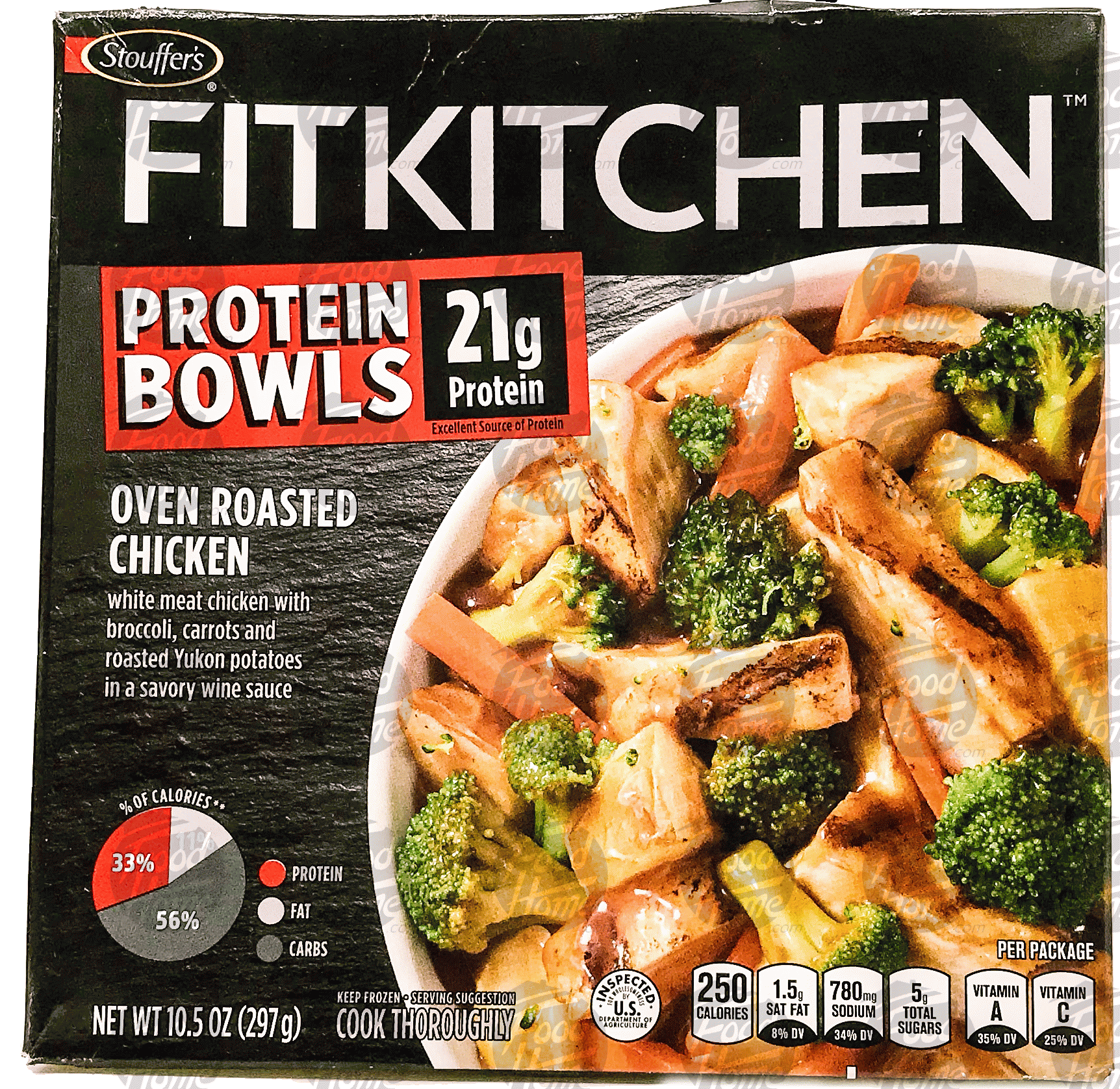 Fit Kitchen Protein Bowls oven roasted chicken, frozen bowl Full-Size Picture